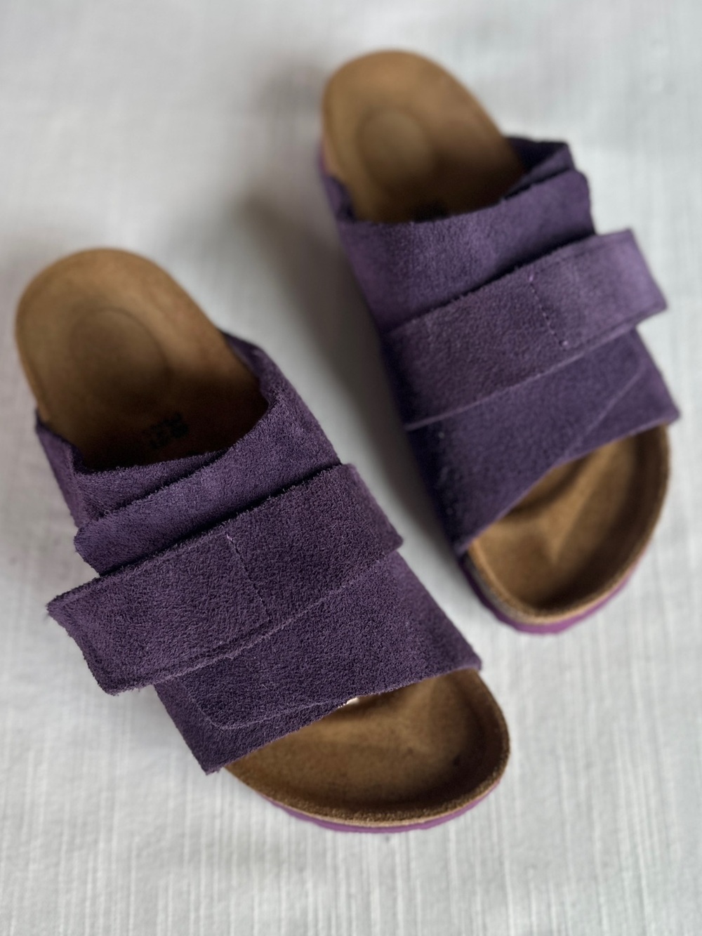 Birkenstock Kyoto Suede Slide Sandals Wine Purple | 38